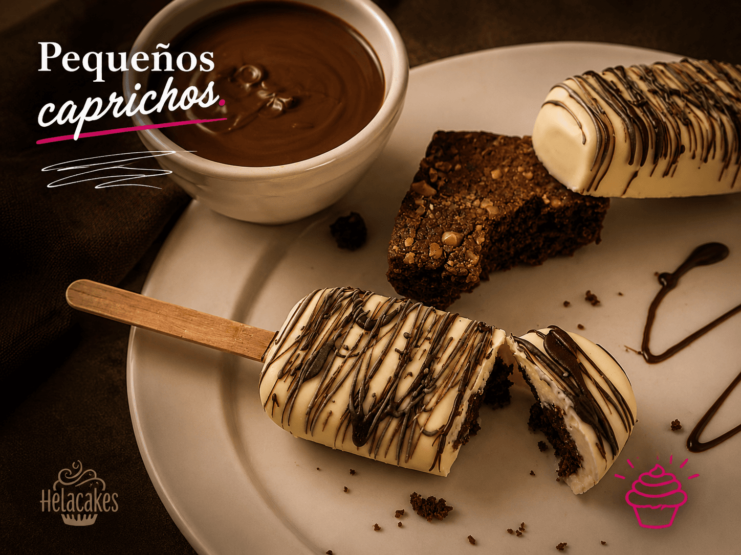 Cakesicles de chocolate, bañados a mano